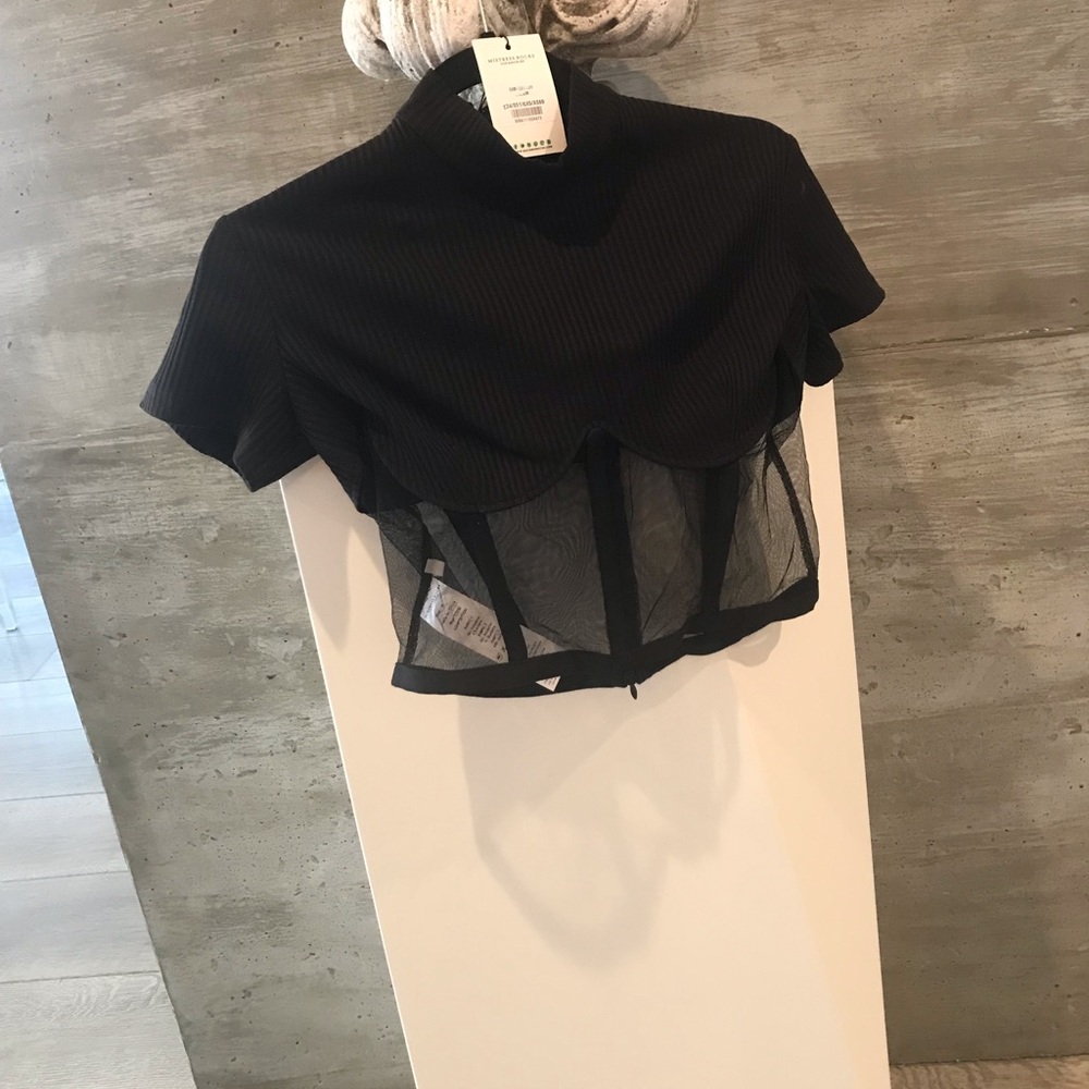 Mistress Rocks bustier mesh panel top so SEXY NWT - Picture 8 of 17